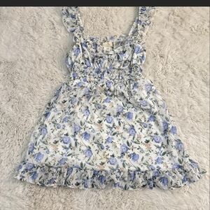 Altar'd State Floral Blue and White Sun Dress